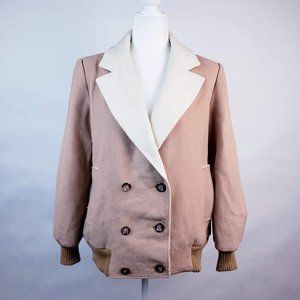 Jill Jr. Cream Tan Vintage Wool Blend Coat
